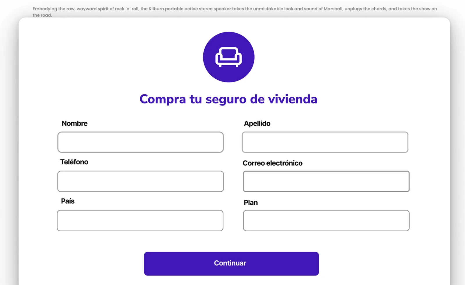 Formulario de Compra